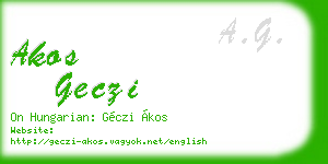 akos geczi business card