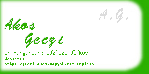 akos geczi business card